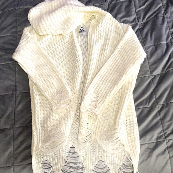 UNIF distressed cardigan white - Picture 2 of 2